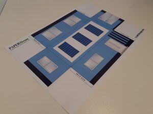 Paper house template printed