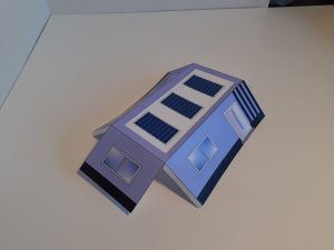 Paper house template folded